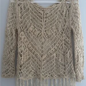 Xhilaration Women’s Tan Crochet Top